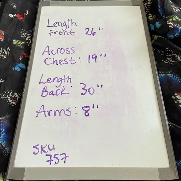 Joe Fresh black sheer  butterfly short sleeved tunic blouse top - Picture 7 of 7